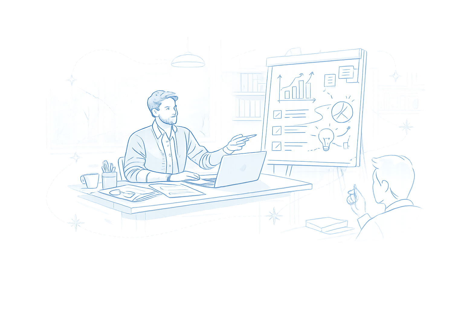 Illustration zu professioneller Lehr- und Trainingsarbeit im Bildungsbereich
